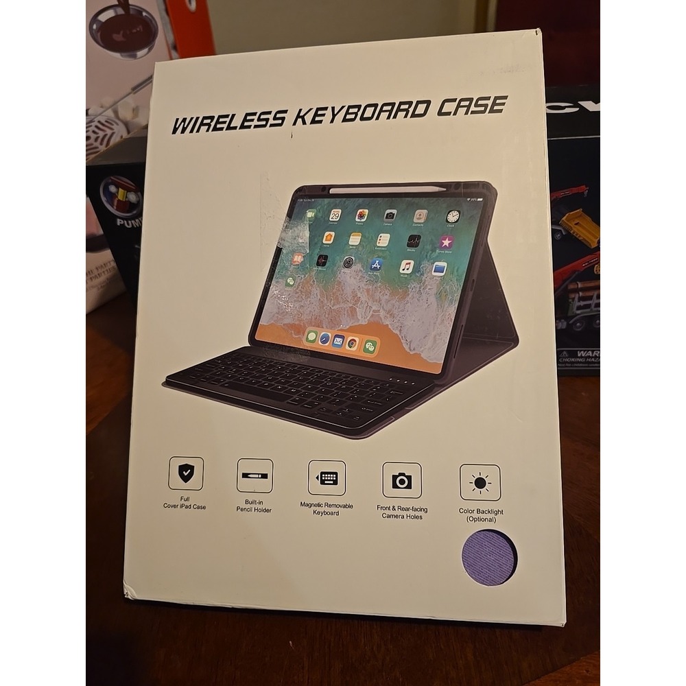 Wireless Keyboard Case in Purple - 10x7.5